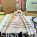 Burberry Fringed Plaid Scarf — front